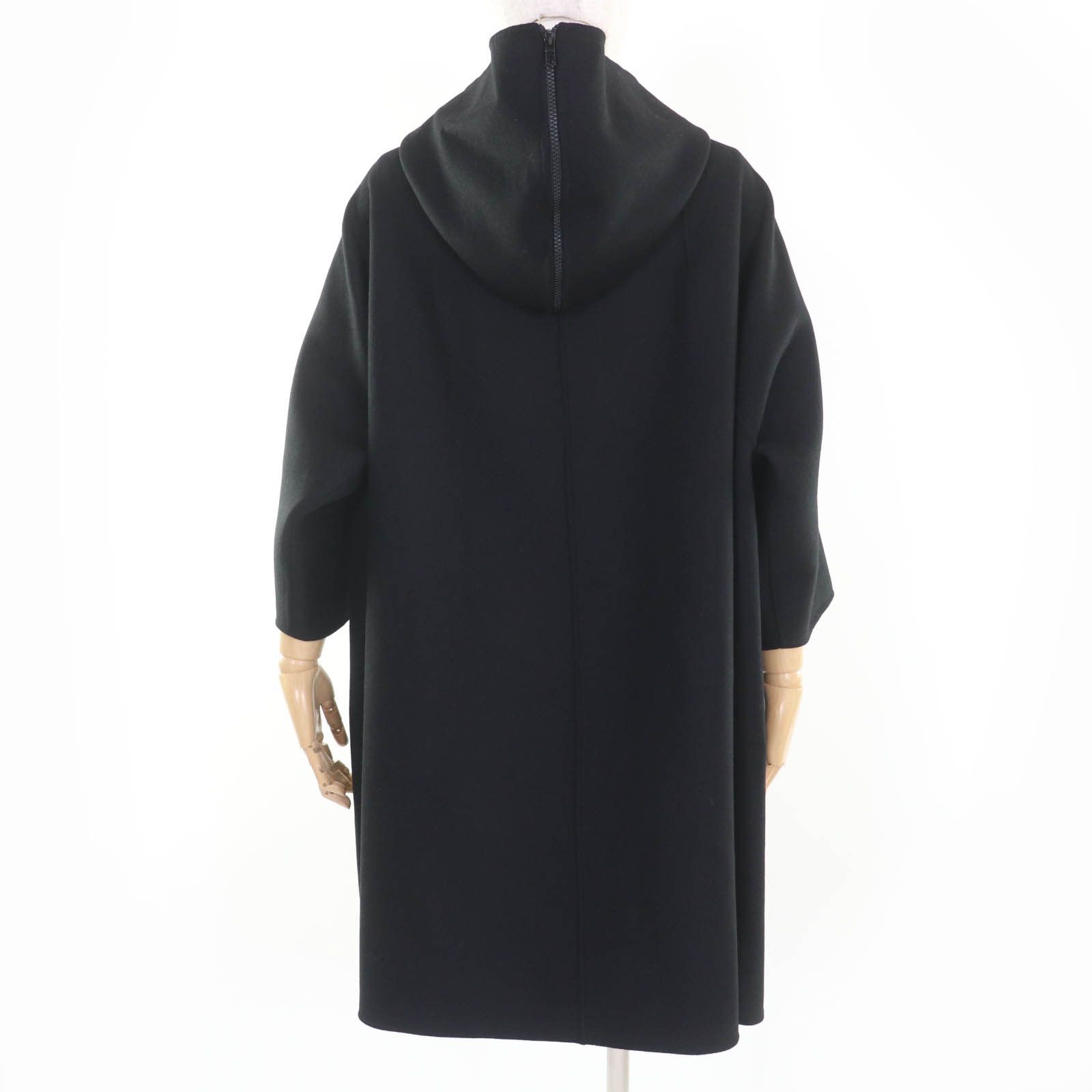 Dior Dior Christian Dior Wool Hooded Coat Leather Outerwear 010M41A1116 DUTY FREE for USA Size ONE SIZE - 3 Thumbnail