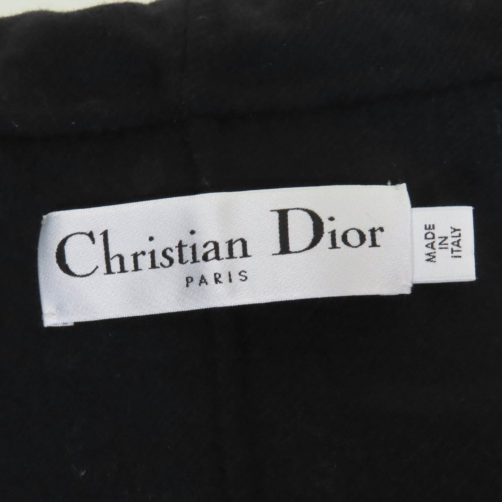 Dior Dior Christian Dior Wool Hooded Coat Leather Outerwear 010M41A1116 DUTY FREE for USA Size ONE SIZE - 6 Thumbnail
