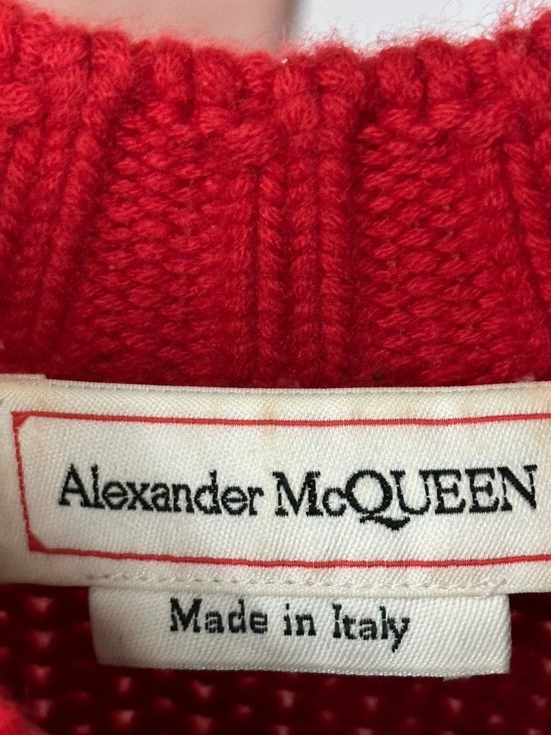 Alexander McQueen Alexander McQUEEN Red Argyle Wool Sweater - dmc Size US S / EU 44-46 / 1 - 3 Thumbnail