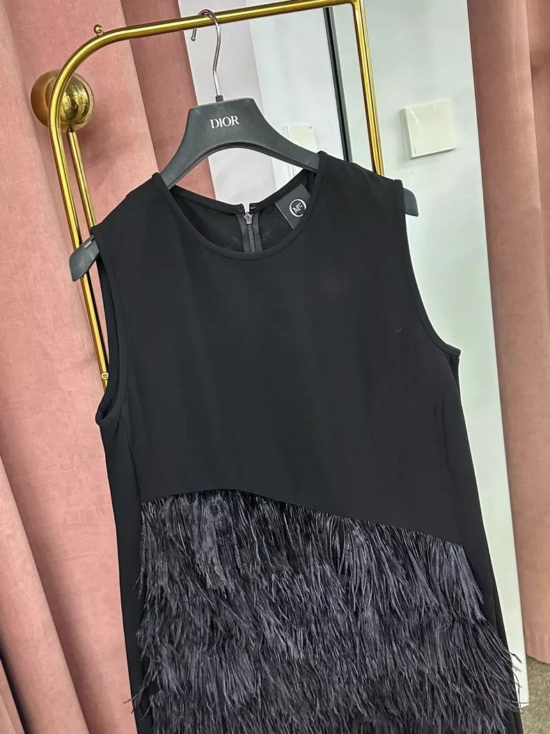 Alexander McQueen Alexander McQueen Feather Trim Sleeveless Dress - dmc Size US XL / EU 56 / 4 - 2 Thumbnail