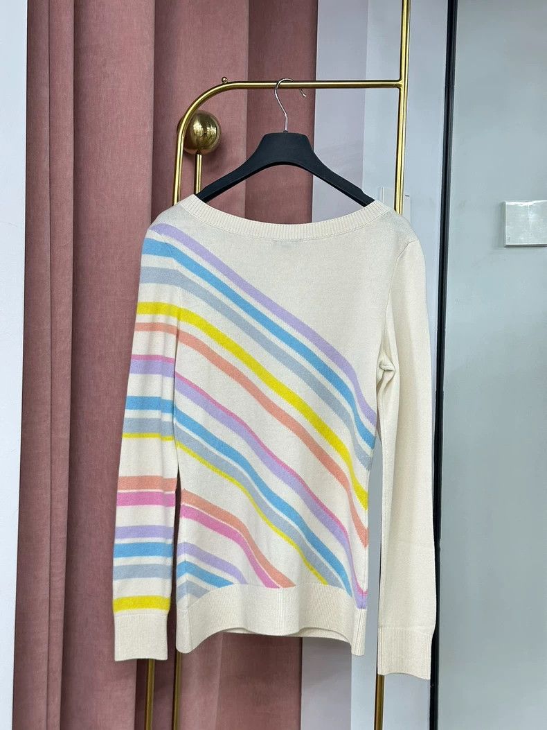 Chanel Chanel Cruise Collection Striped Long-Sleeve Sweater - dmc Size US S / EU 44-46 / 1 - 4 Thumbnail