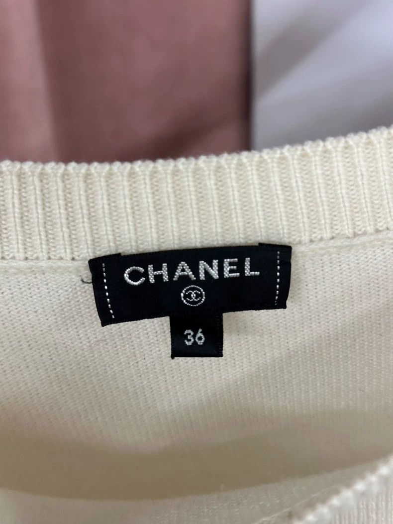 Chanel Chanel Cruise Collection Striped Long-Sleeve Sweater - dmc Size US S / EU 44-46 / 1 - 5 Thumbnail