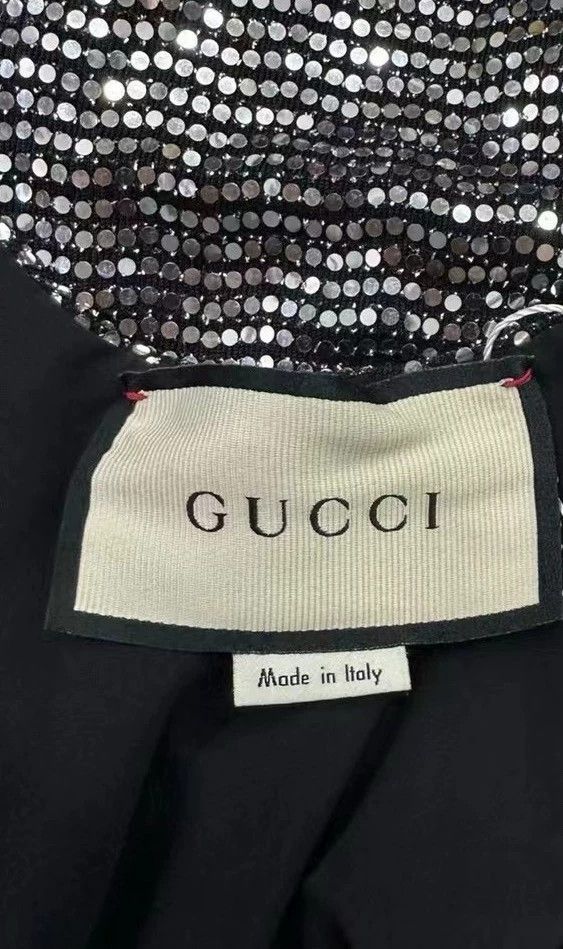 Gucci Gucci Silver Sequin Long Sleeve Bodysuit - dmc Size US M / EU 48-50 / 2 - 5 Thumbnail