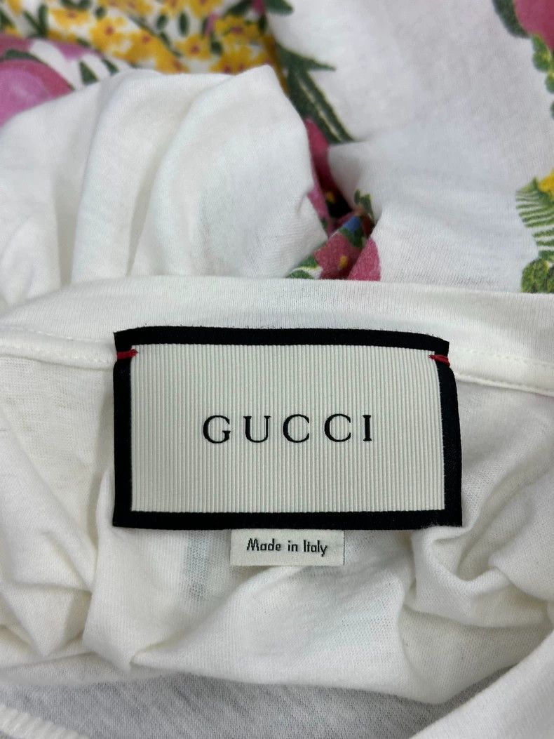 Gucci Gucci White Heart Floral Print Short-Sleeve T-Shirt - dmc Size US M / EU 48-50 / 2 - 4 Thumbnail