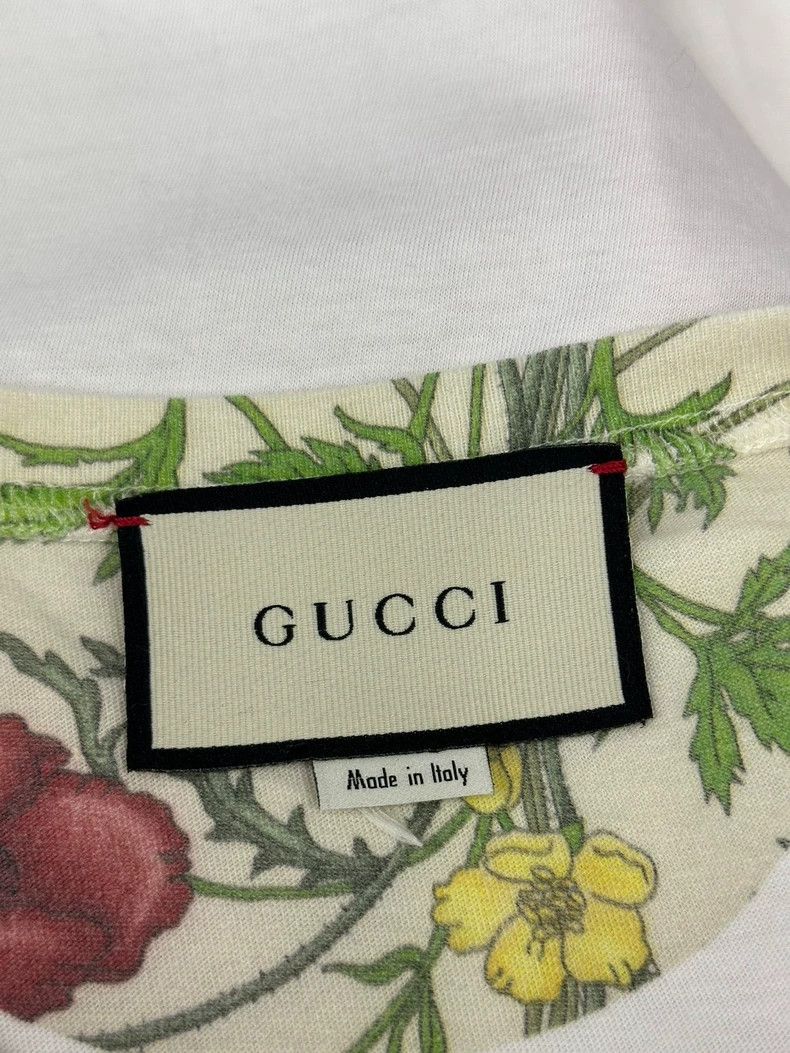 Gucci Gucci White Floral Print Short Sleeve T-shirt - dmc Size US S / EU 44-46 / 1 - 4 Thumbnail
