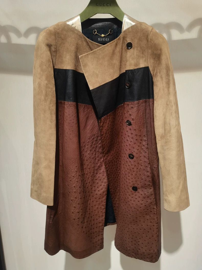 Gucci Gucci Suede Patchwork Trench Coat - dmc Size US M / EU 48-50 / 2 - 2 Thumbnail