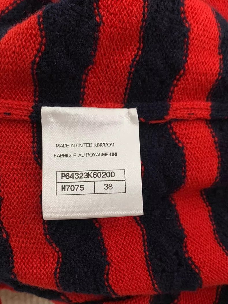 Chanel Chanel Red Striped Knit Short Sleeve Top - dmc Size US M / EU 48-50 / 2 - 5 Thumbnail