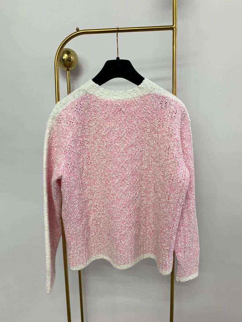 Chanel Chanel 24P Pink Knit Long Sleeve Top - dmc Size US M / EU 48-50 / 2 - 2 Thumbnail