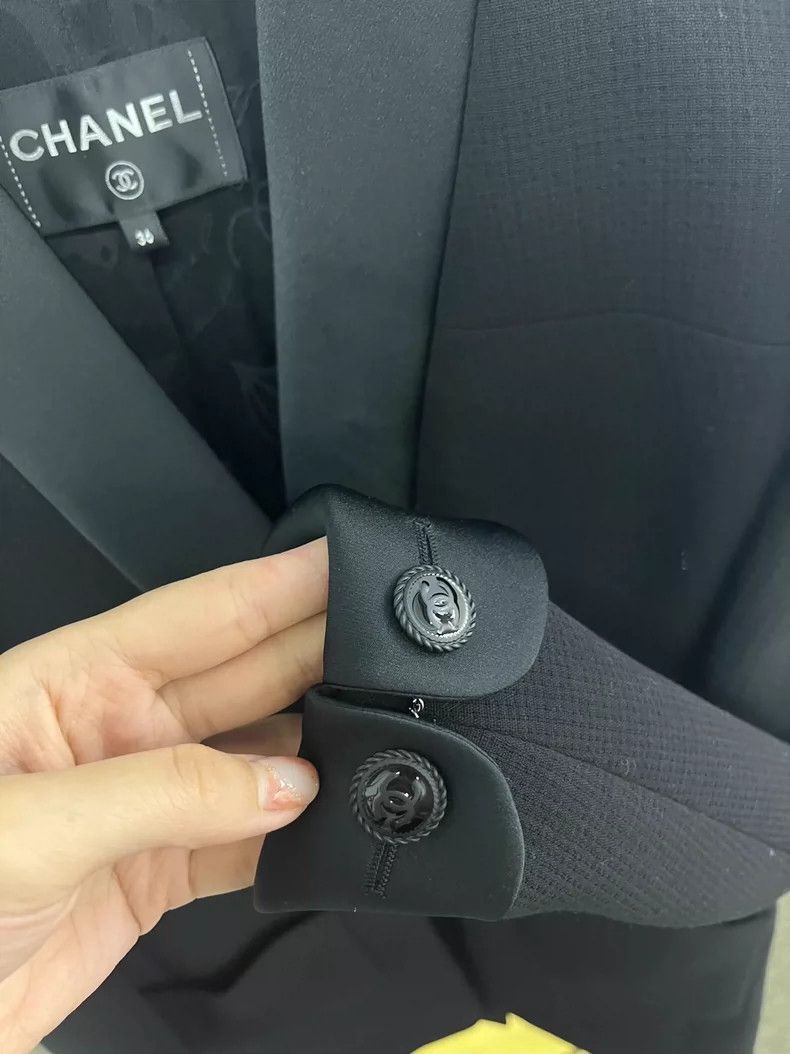 Chanel Chanel Mid-Length Black Blazer Coat - dmc Size US S / EU 44-46 / 1 - 2 Thumbnail