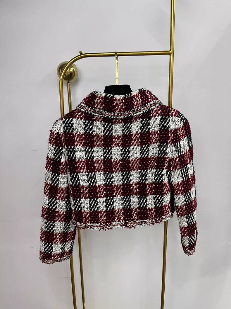 Chanel Chanel Checkered Collar Short Jacket - dmc Size US S / EU 44-46 / 1 - 2 Thumbnail