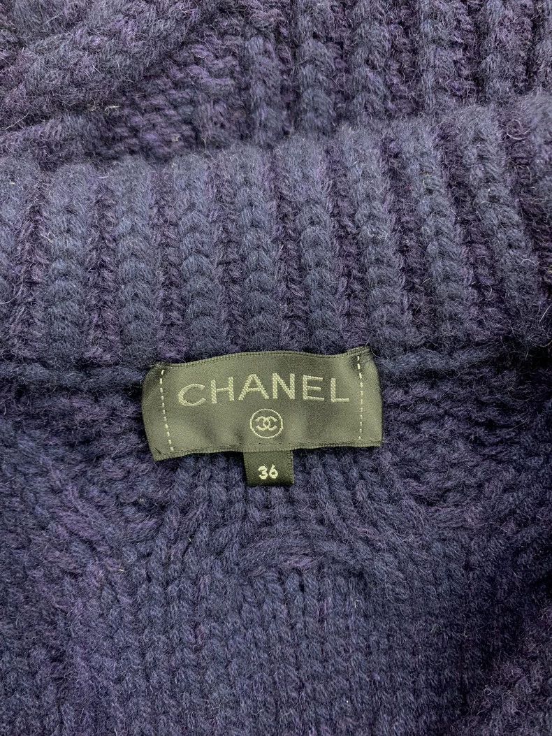 Chanel Chanel Navy Cable Knit Sweater - dmc Size US M / EU 48-50 / 2 - 4 Thumbnail