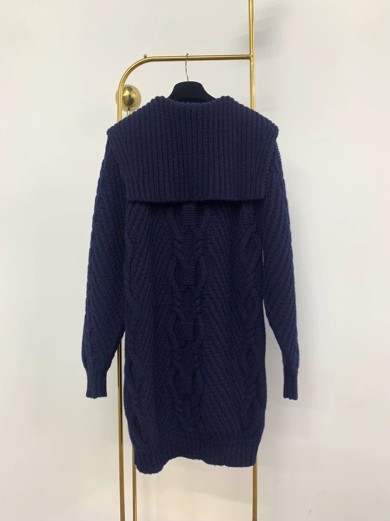 Chanel Chanel Navy Cable Knit Sweater - dmc Size US M / EU 48-50 / 2 - 3 Thumbnail