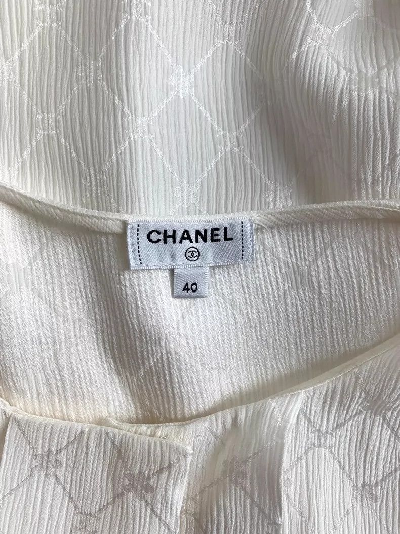 Chanel Chanel White Double C Silk Vest - dmc Size US M / EU 48-50 / 2 - 5 Thumbnail