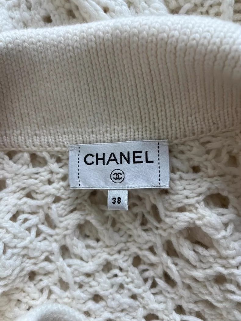 Chanel Chanel 22 Spring White Knit Cardigan - dmc Size US M / EU 48-50 / 2 - 4 Thumbnail