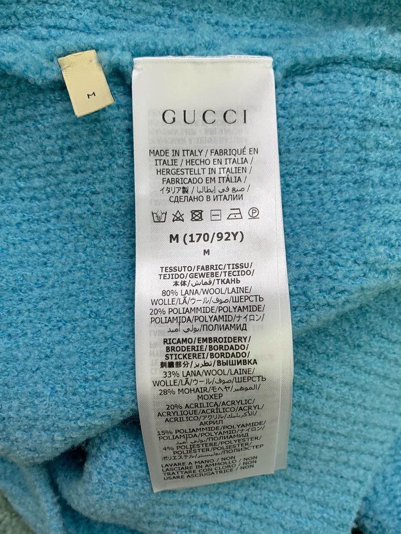 Gucci Gucci Blue Wool Zip-Up Logo Jacket - dmc Size US M / EU 48-50 / 2 - 5 Thumbnail
