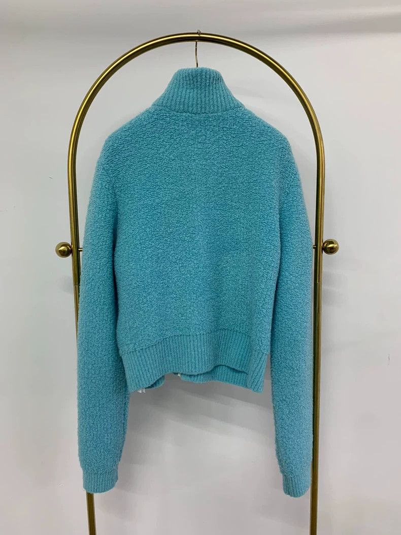 Gucci Gucci Blue Wool Zip-Up Logo Jacket - dmc Size US M / EU 48-50 / 2 - 3 Thumbnail