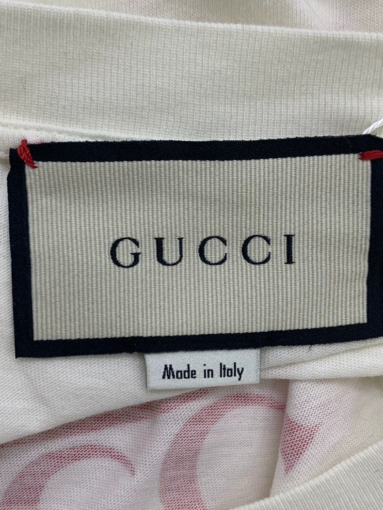 Gucci Gucci White Red Logo Short Sleeve T-shirt - dmc Size US XS / EU 42 / 0 - 4 Thumbnail