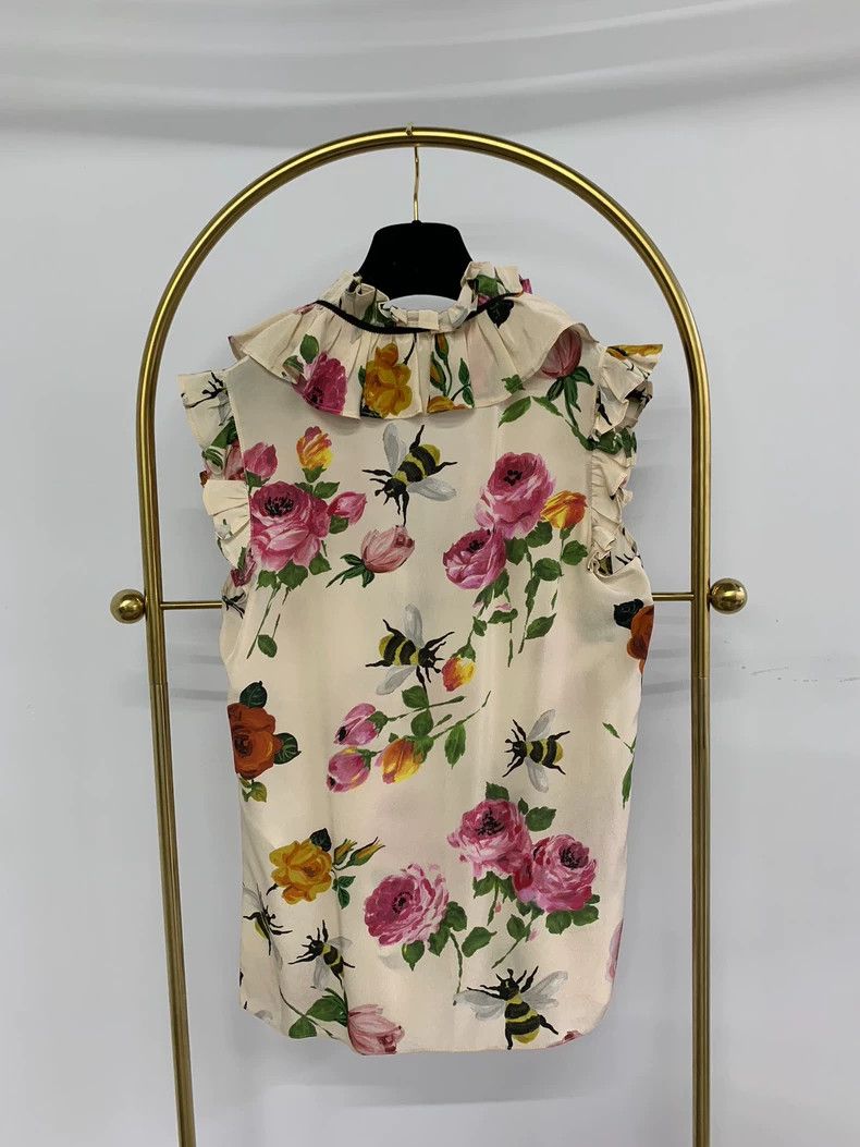 Gucci Gucci Silk Floral Sleeveless Top - dmc Size US M / EU 48-50 / 2 - 3 Thumbnail