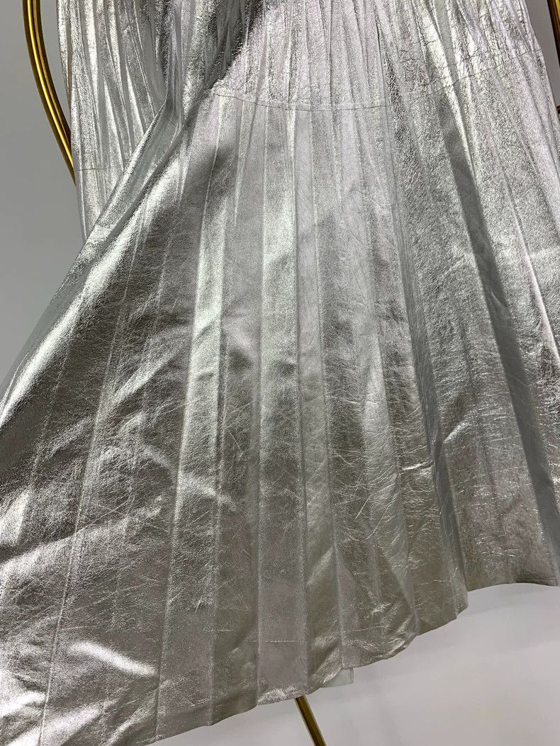 Gucci Gucci Silver Metallic Midi Skirt - dmc Size US 31 - 2 Thumbnail