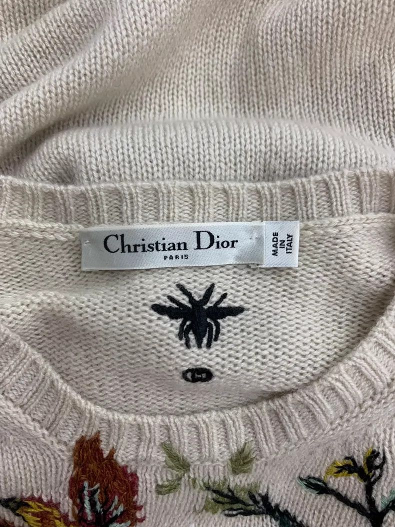 Dior Dior Embroidered Cashmere Sweater - dmc Size US S / EU 44-46 / 1 - 4 Thumbnail