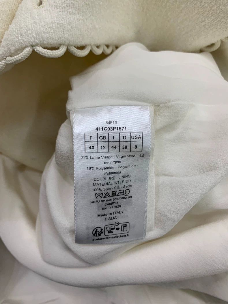 Dior Dior White Wool Blend Bow Jacket - dmc Size US M / EU 48-50 / 2 - 6 Thumbnail