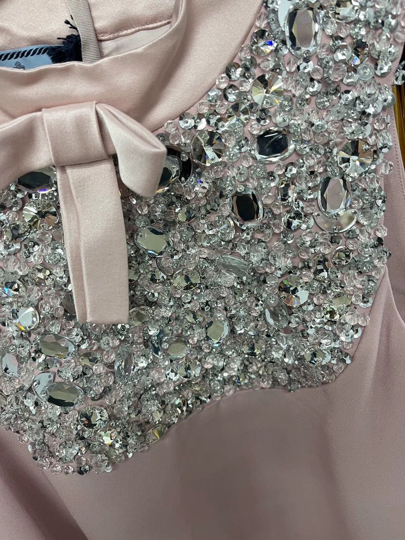 Prada Prada Pink Crystal Sleeveless Dress - dmc Size US M / EU 48-50 / 2 - 2 Thumbnail