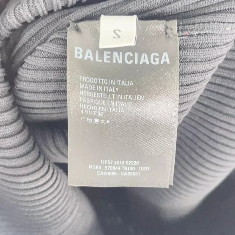 Balenciaga all-logo crewneck knit sweater women's black - dmc