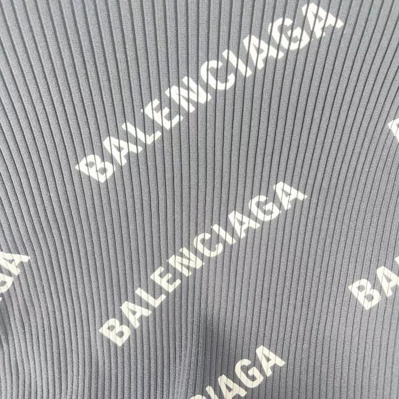 Balenciaga all-logo crewneck knit sweater women's black - dmc