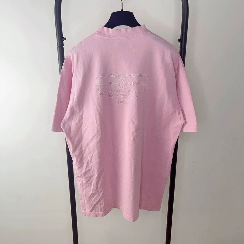 Balenciaga Balenciaga FW23 Pink Crystal Short Sleeve T-shirt - dmc Size US M / EU 48-50 / 2 - 2 Thumbnail