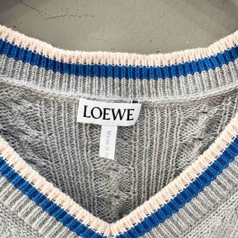 Loewe Loewe Cable Knit Collegiate Style Knit Vest - dmc Size US S / EU 44-46 / 1 - 3 Thumbnail