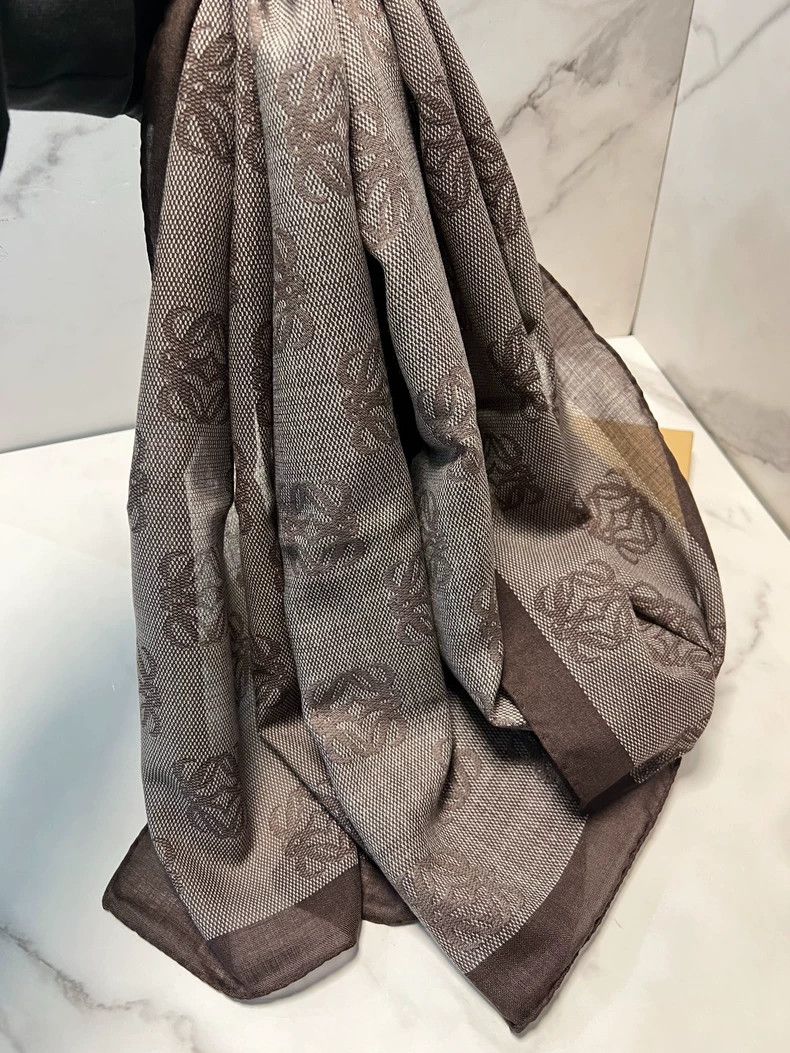 Loewe Loewe Long Scarf with Brown Logo - dmc Size ONE SIZE - 4 Thumbnail