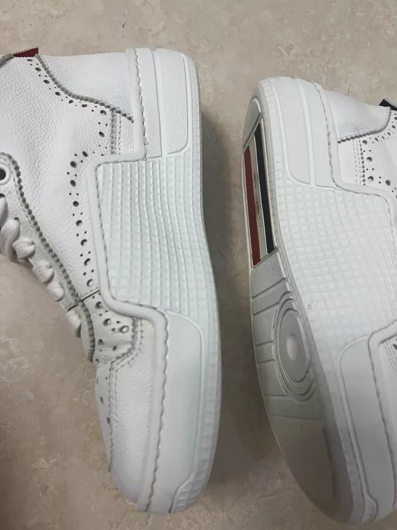 Thom Browne Thom Browne Women's White Leather Sneakers - dmc Size US 6 / EU 39 - 4 Thumbnail