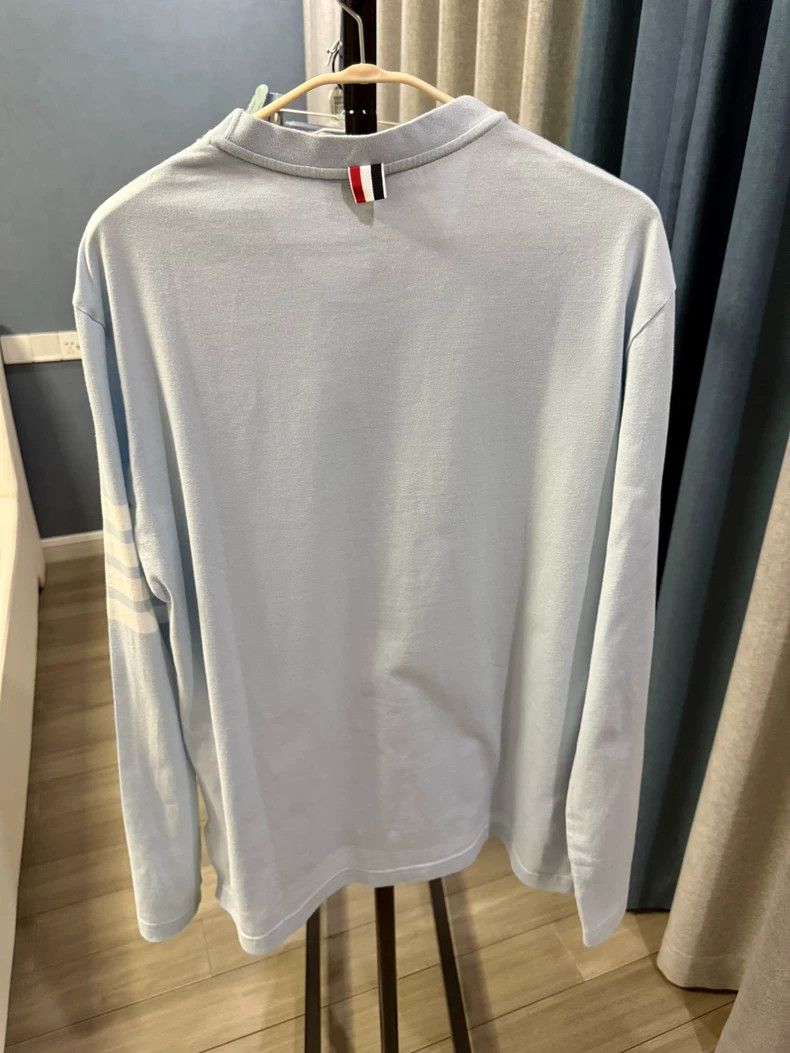 Thom Browne Thom Browne Light Blue Short Sleeve T-shirt - dmc Size US M / EU 48-50 / 2 - 2 Thumbnail