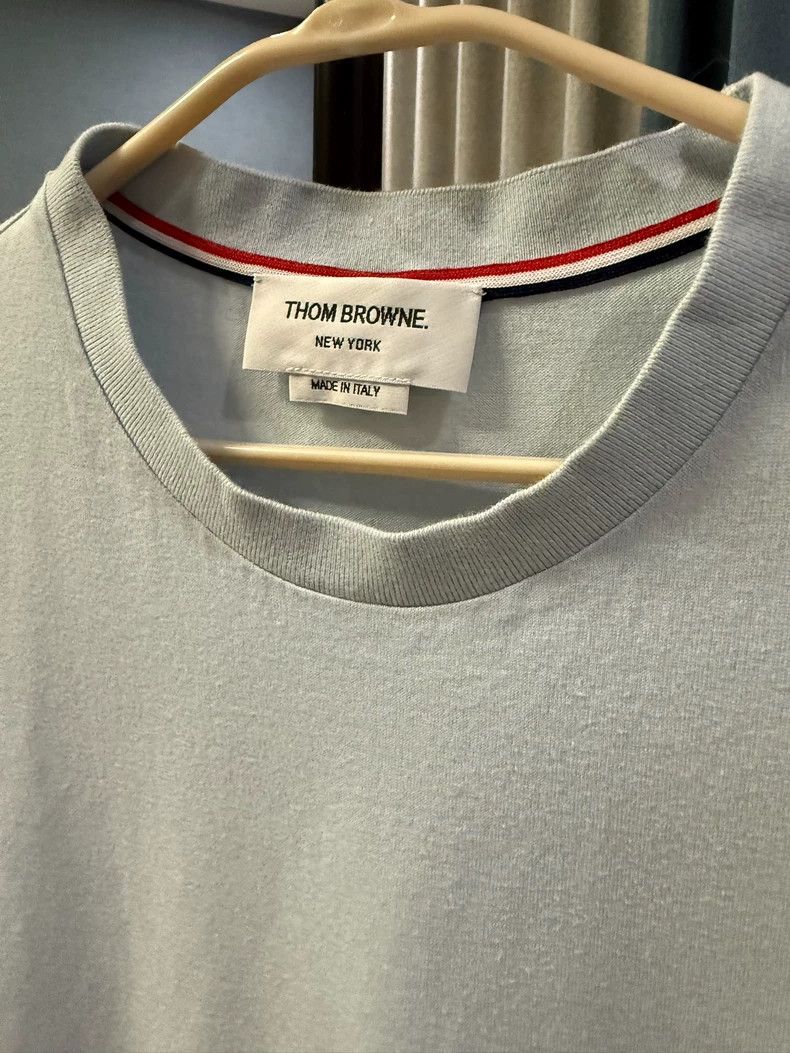 Thom Browne Thom Browne Light Blue Short Sleeve T-shirt - dmc Size US M / EU 48-50 / 2 - 3 Thumbnail