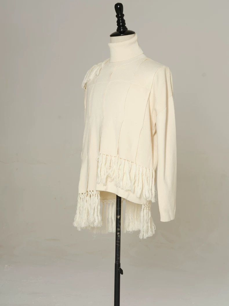 Loewe LOEWE Fringe Trimmed High Neck Sweater - dmc Size US M / EU 48-50 / 2 - 3 Thumbnail