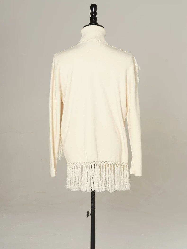 Loewe LOEWE Fringe Trimmed High Neck Sweater - dmc Size US M / EU 48-50 / 2 - 2 Thumbnail