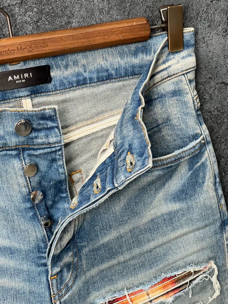 Amiri AMIRI Distressed Logo Denim Jeans - dmc Size US 32 / EU 48 - 6 Thumbnail