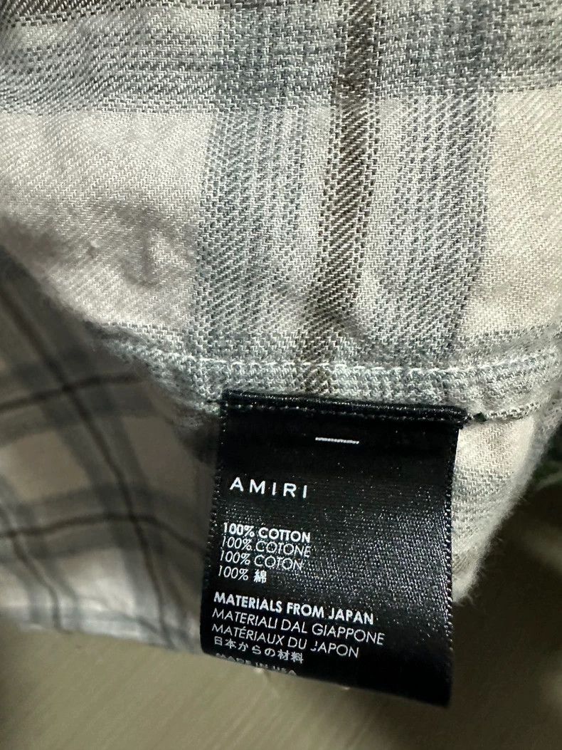 Amiri AMIRI Flannel White Plaid Button-Up Shirt - dmc Size US S / EU 44-46 / 1 - 4 Thumbnail