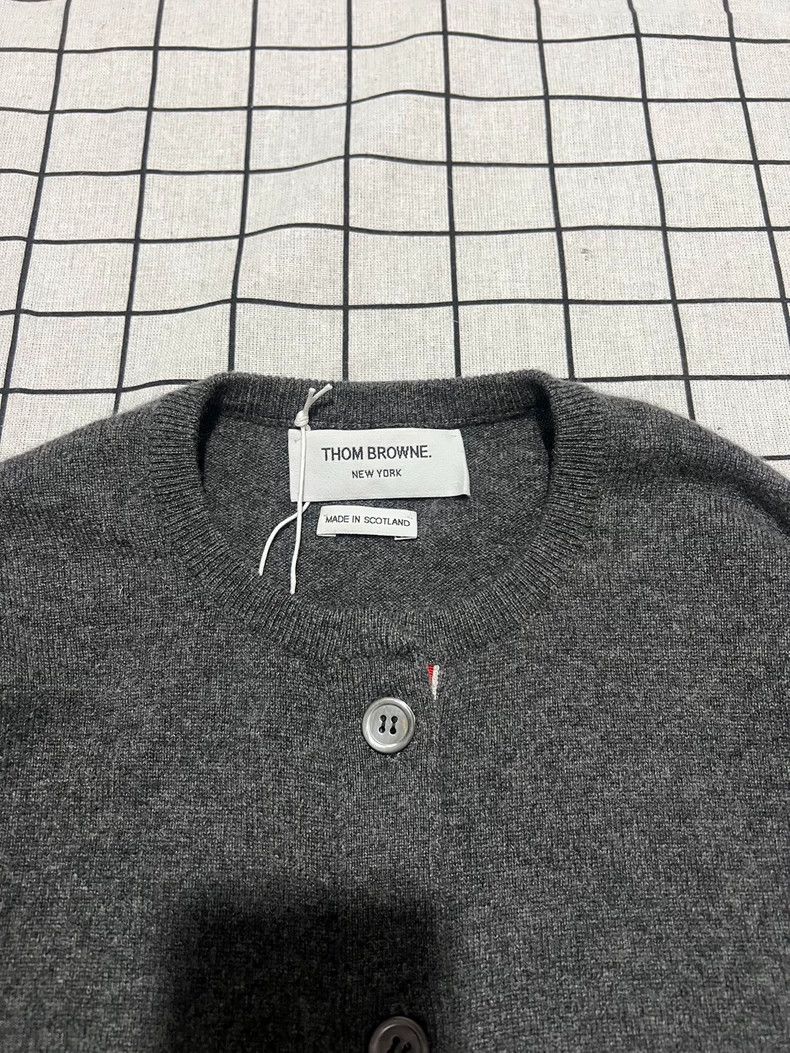 Thom Browne Thom Browne Gray Cashmere Cardigan - dmc Size US M / EU 48-50 / 2 - 4 Thumbnail