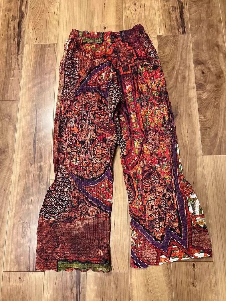 Issey Miyake Issey Miyake Ethnic Print Casual Pants - dmc Size US 28 / EU 44 - 2 Thumbnail