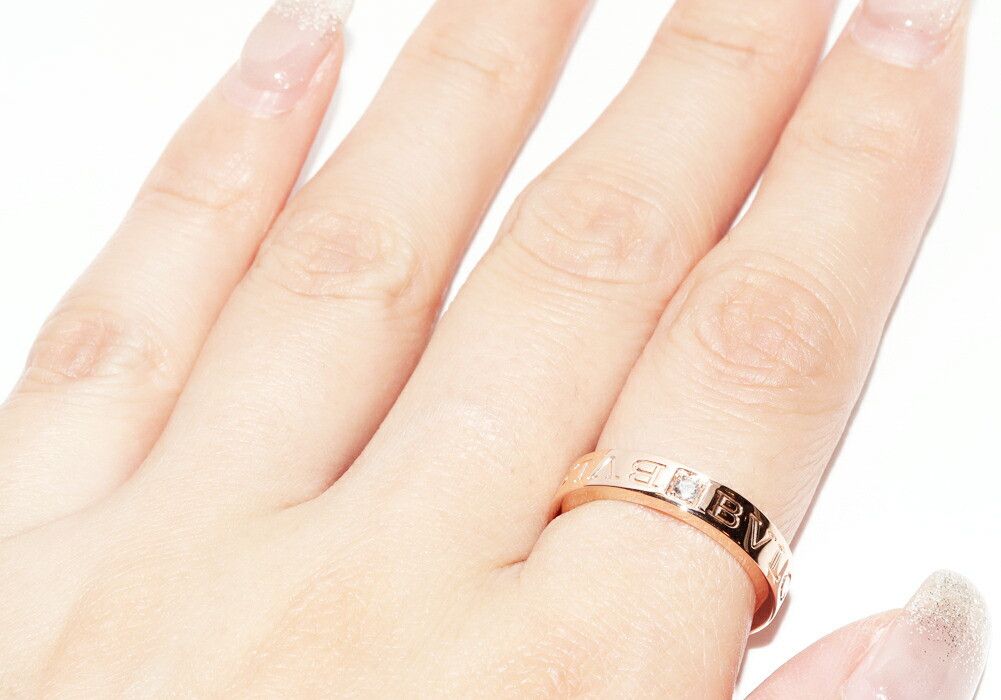 Bvlgari Bvlgari BVLGARI B.zero1 Au750 Pink Gold Diamond Ring Size 12.5 Leather Ring AN854185 DUTY FREE for USA Size ONE SIZE - 6 Thumbnail