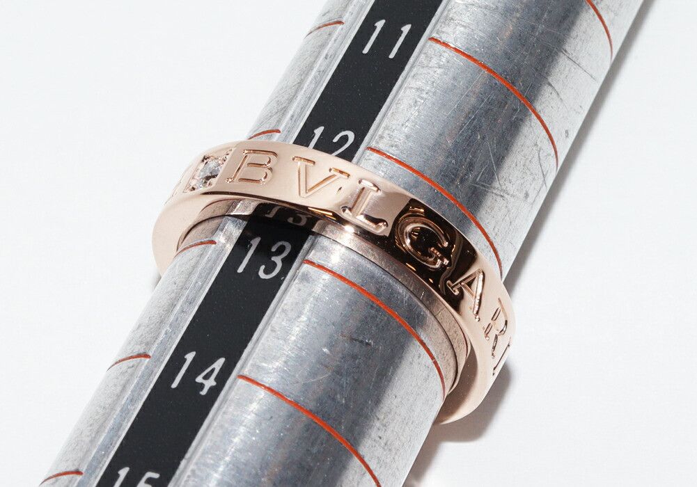 Bvlgari Bvlgari BVLGARI B.zero1 Au750 Pink Gold Diamond Ring Size 12.5 Leather Ring AN854185 DUTY FREE for USA Size ONE SIZE - 2 Thumbnail