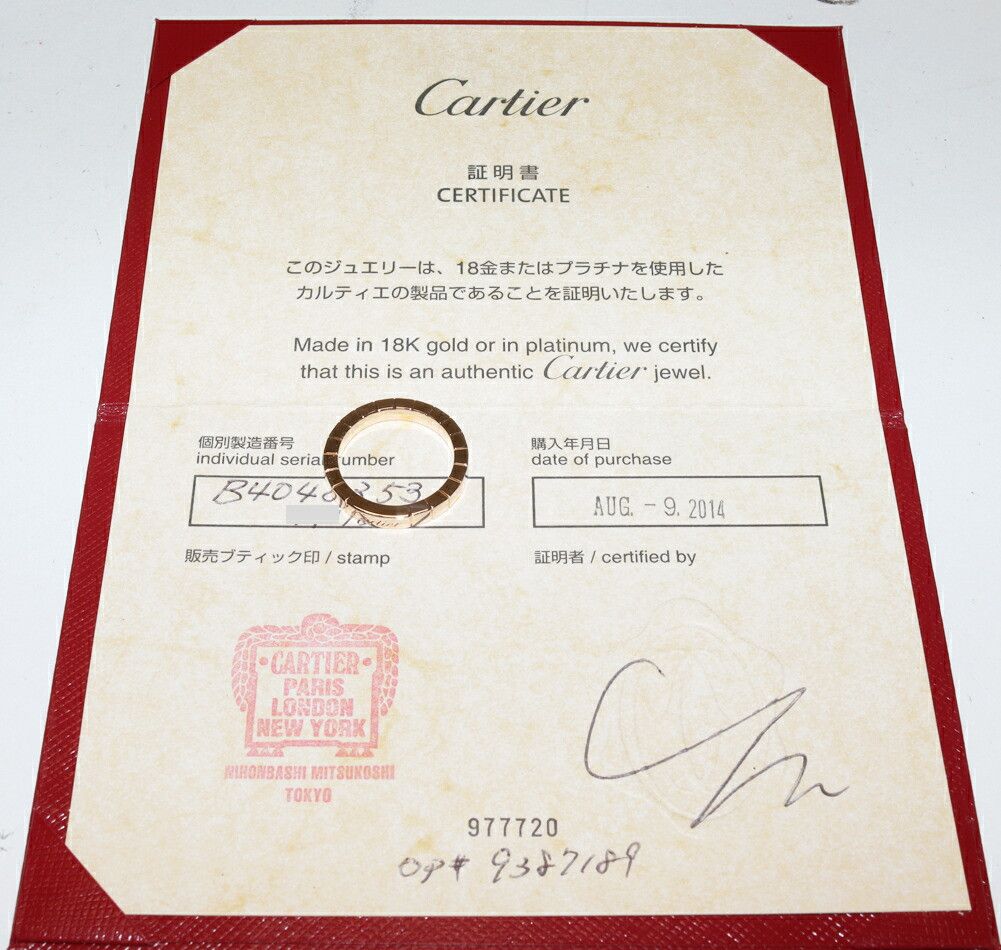 Cartier Cartier Cartier Lanieres Au750 Pink Gold Ring Size 53 Crocodile skin Ring B40483 DUTY FREE for USA Size ONE SIZE - 3 Thumbnail