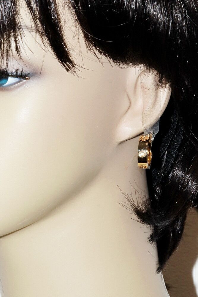 Cartier Cartier Cartier LOVE Au750 Earrings Crocodile skin Earrings B8022900 DUTY FREE for USA Size ONE SIZE - 2 Thumbnail