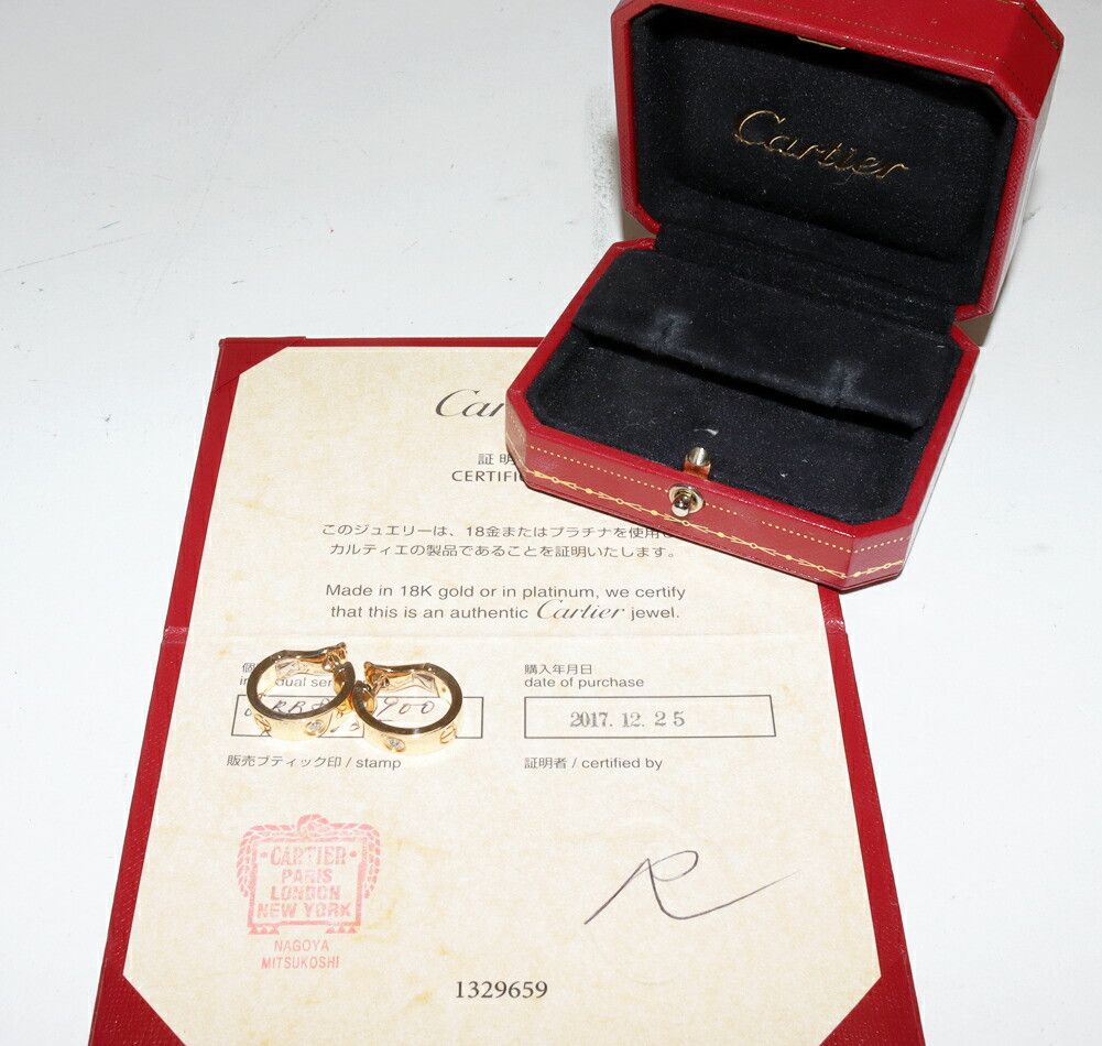 Cartier Cartier Cartier LOVE Au750 Earrings Crocodile skin Earrings B8022900 DUTY FREE for USA Size ONE SIZE - 3 Thumbnail