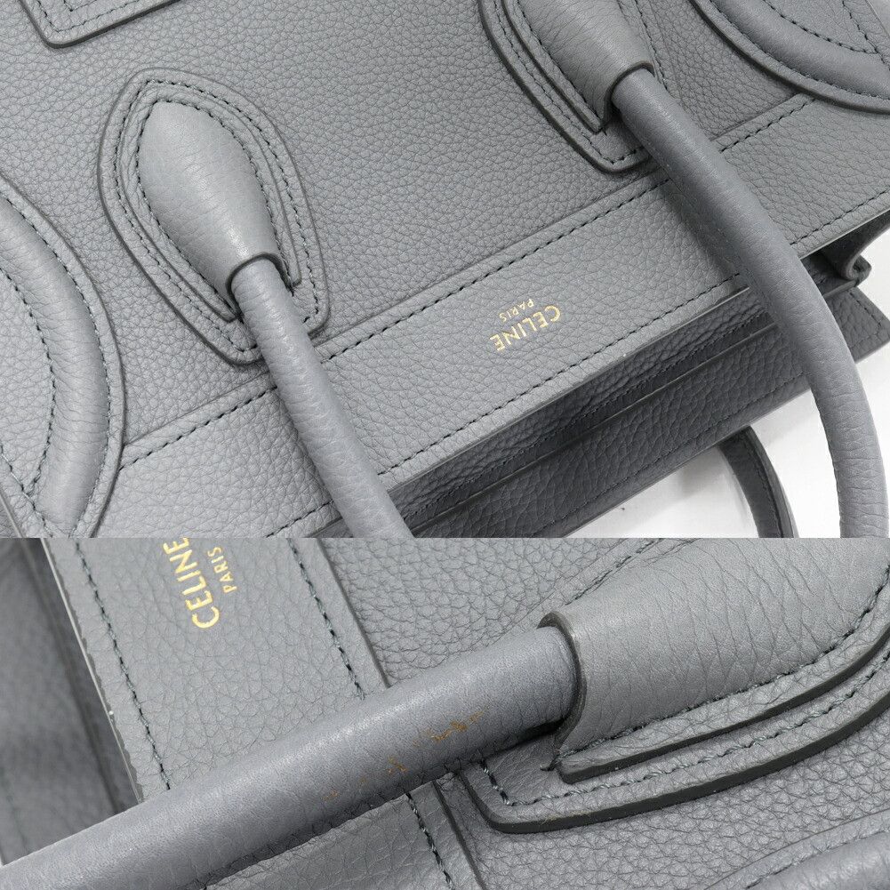 Celine Celine Celine Luggage Nano Shopper Baby Drummed Calfskin 2way Bag Leather Shoulder Bag 189243AQL.10KL DUTY FREE for USA Size ONE SIZE - 6 Thumbnail