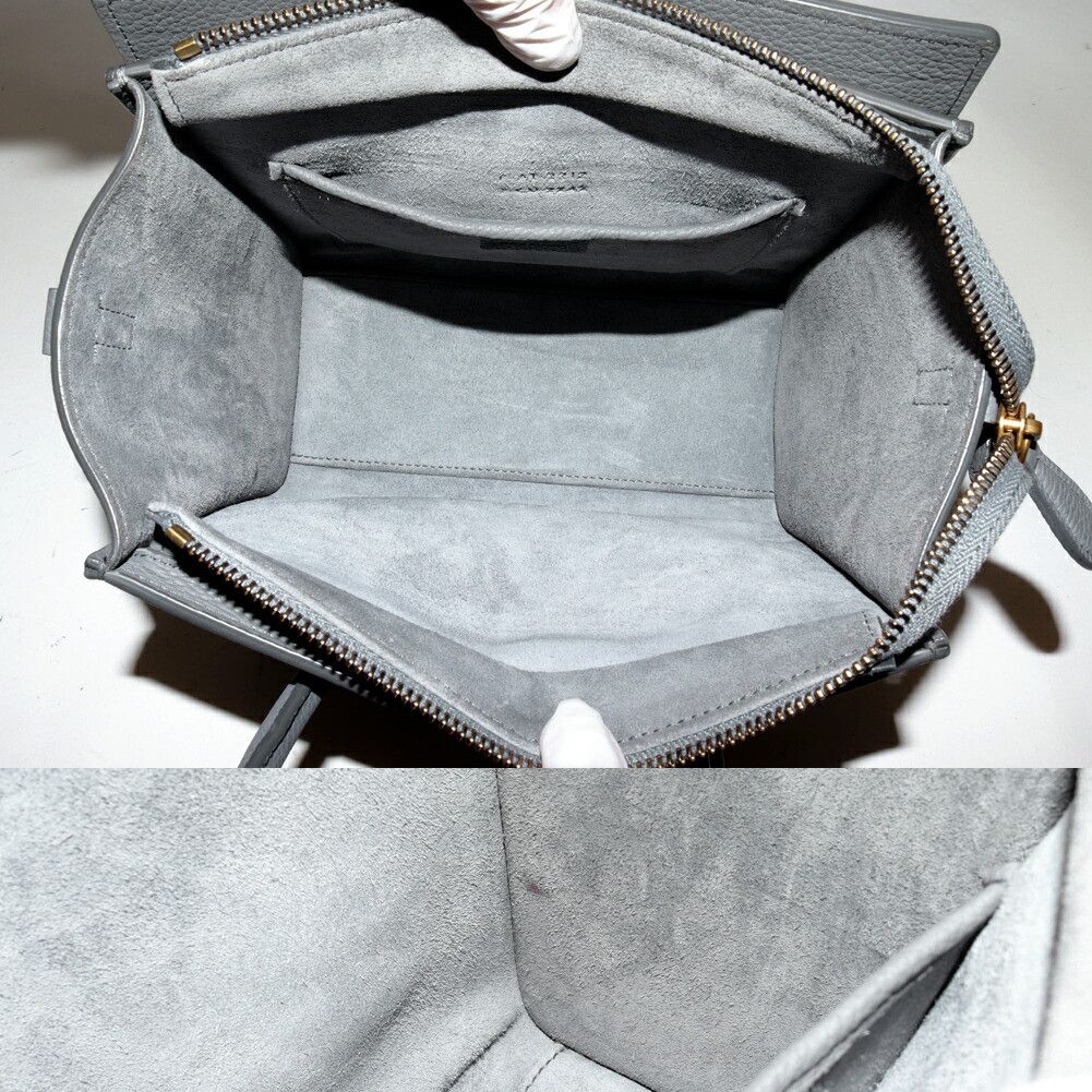 Celine Celine Celine Luggage Nano Shopper Baby Drummed Calfskin 2way Bag Leather Shoulder Bag 189243AQL.10KL DUTY FREE for USA Size ONE SIZE - 4 Thumbnail