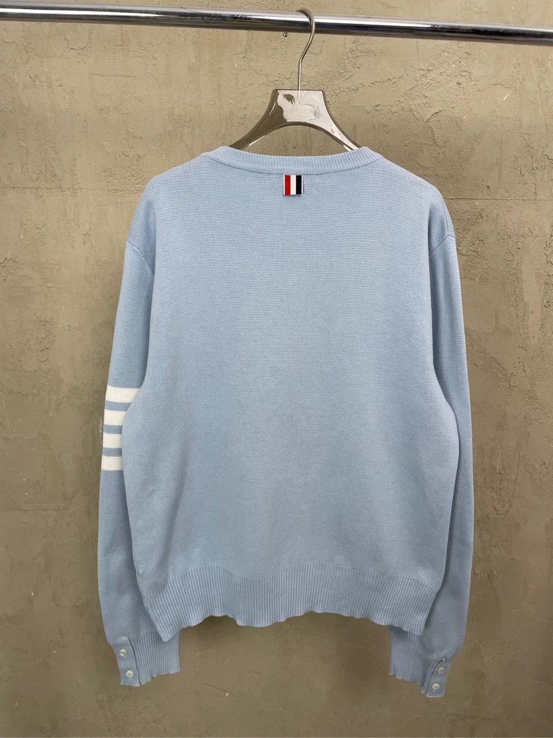 Thom Browne Thom Browne Baby Blue Stripe Sweater - dmc Size US M / EU 48-50 / 2 - 7 Thumbnail