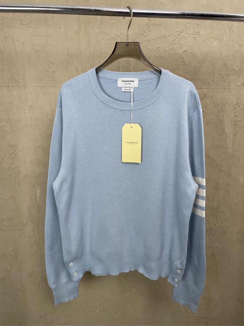 Thom Browne Thom Browne Baby Blue Stripe Sweater - dmc Size US M / EU 48-50 / 2 - 2 Thumbnail