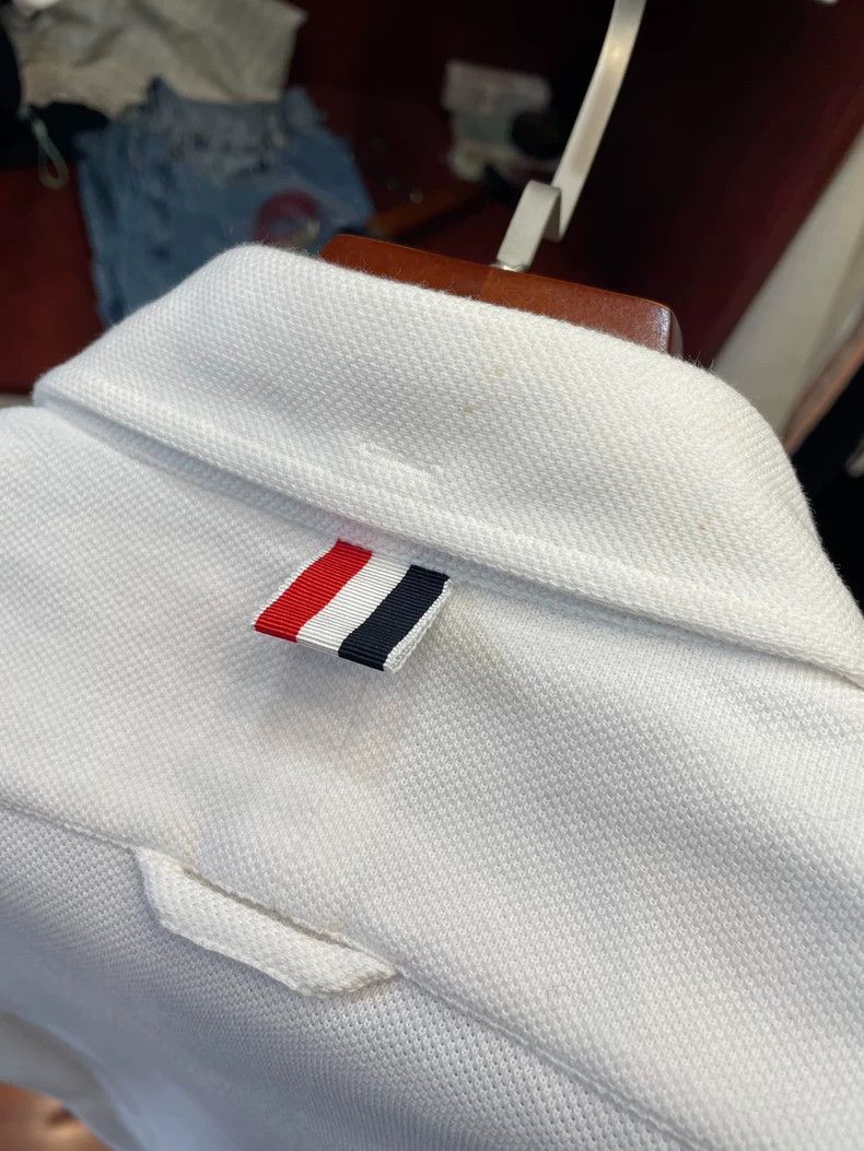 Thom Browne Thom Browne Striped Cotton Long-Sleeve Shirt - dmc Size US M / EU 48-50 / 2 - 8 Thumbnail